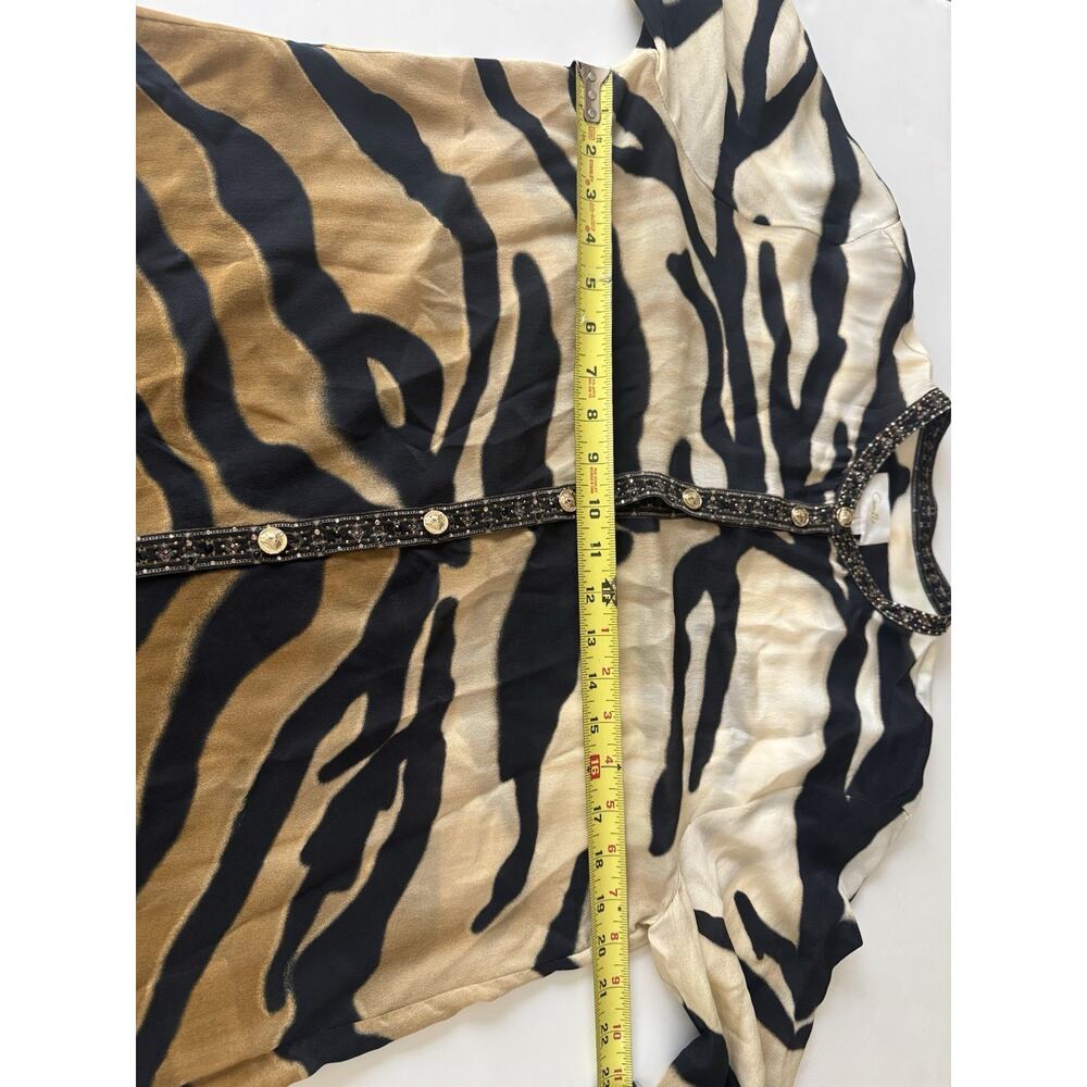 Camilla Silk Shirt Top Women’s Small Tame My Tiger Animal Print Button Up $599 - Picture 12 of 16